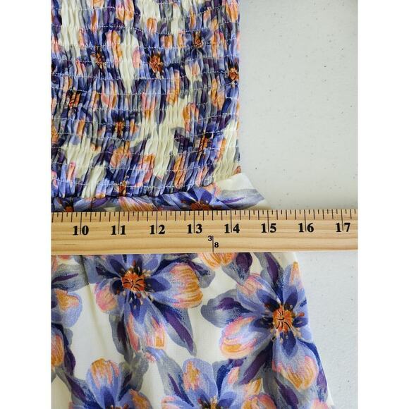 Grace Karin smocked floral Midi Dress sz S Small nwt resort vacation romantic - Picture 11 of 12